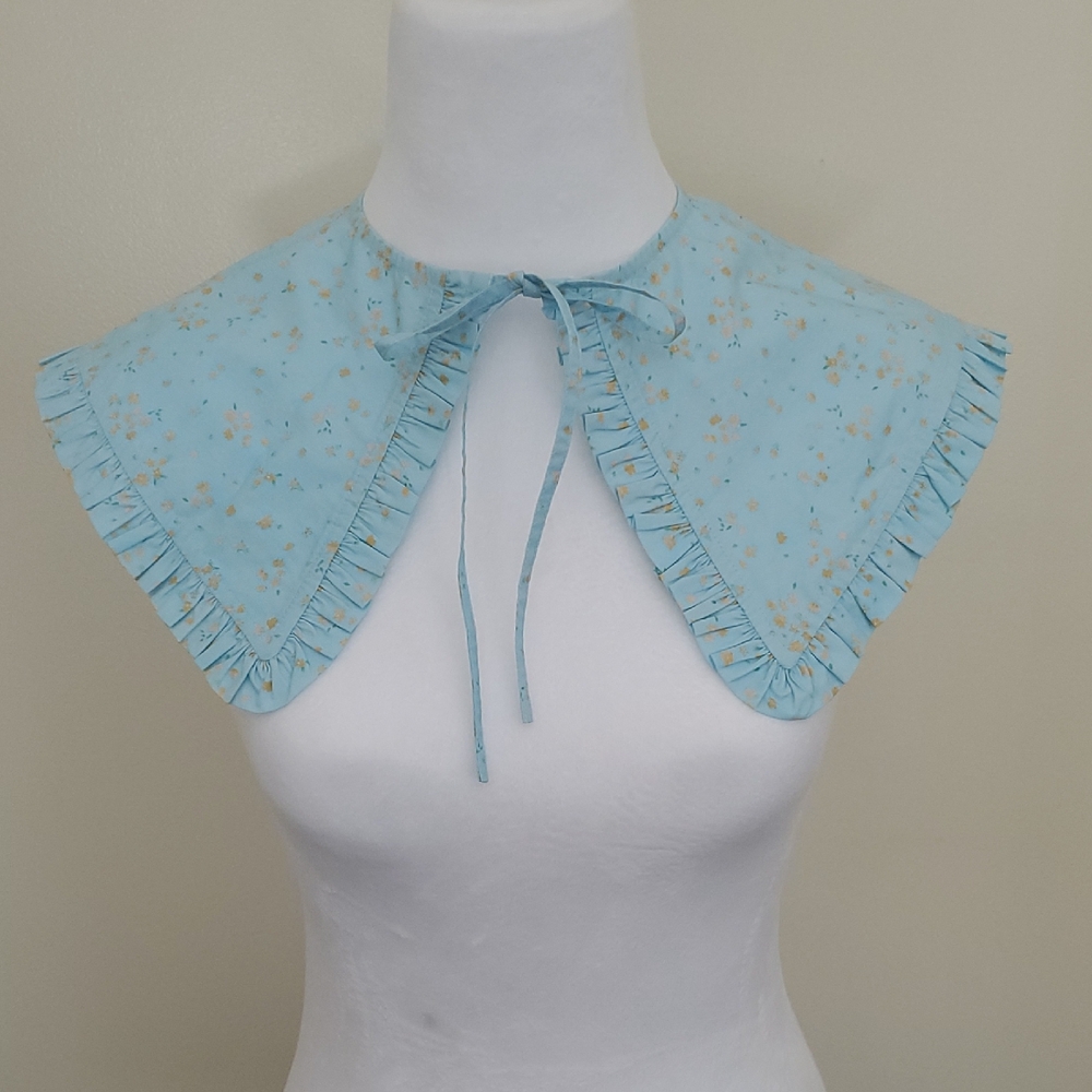 Ganni Light Blue Floral Bib Like New